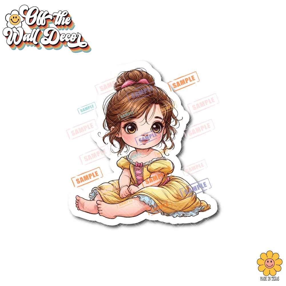 Little Princess and Fairy-tale Waterproof Sticker: Holographic or Glossy Laminate