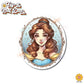 Princess Mug Waterproof Sticker: Holographic or Glossy Laminate