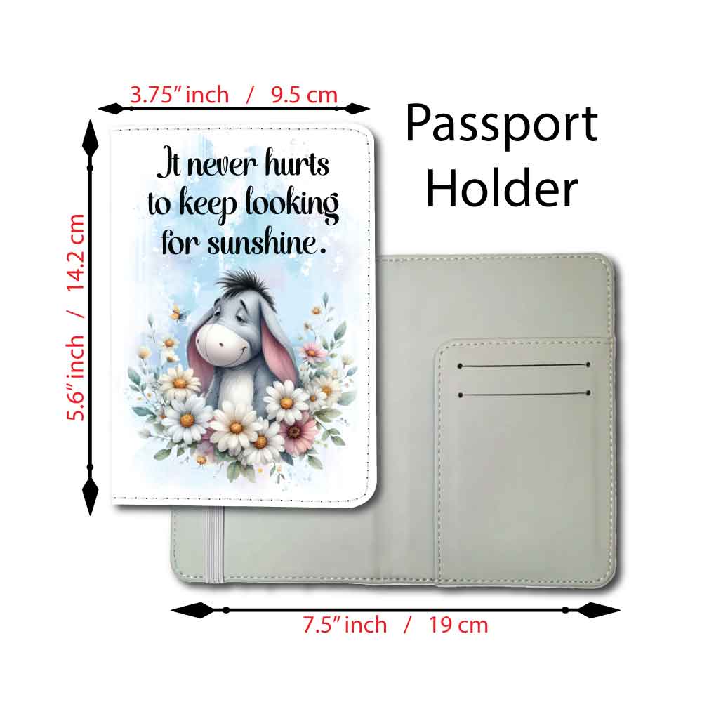 Eeyore Sunshine Quote | Passport Holder & Luggage Tag