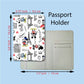 Traveling Mickey & Minnie | Passport Holder & Luggage Tag | Fabric Collage