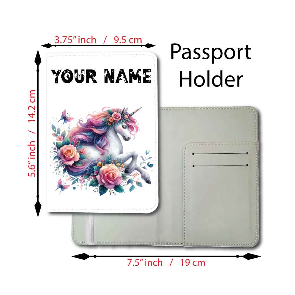 Floral Unicorn | Passport Holder & Luggage Tag