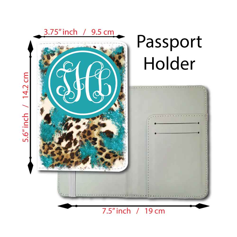 Monogram | Leopard Print Boho | Passport Holder & Luggage Tag