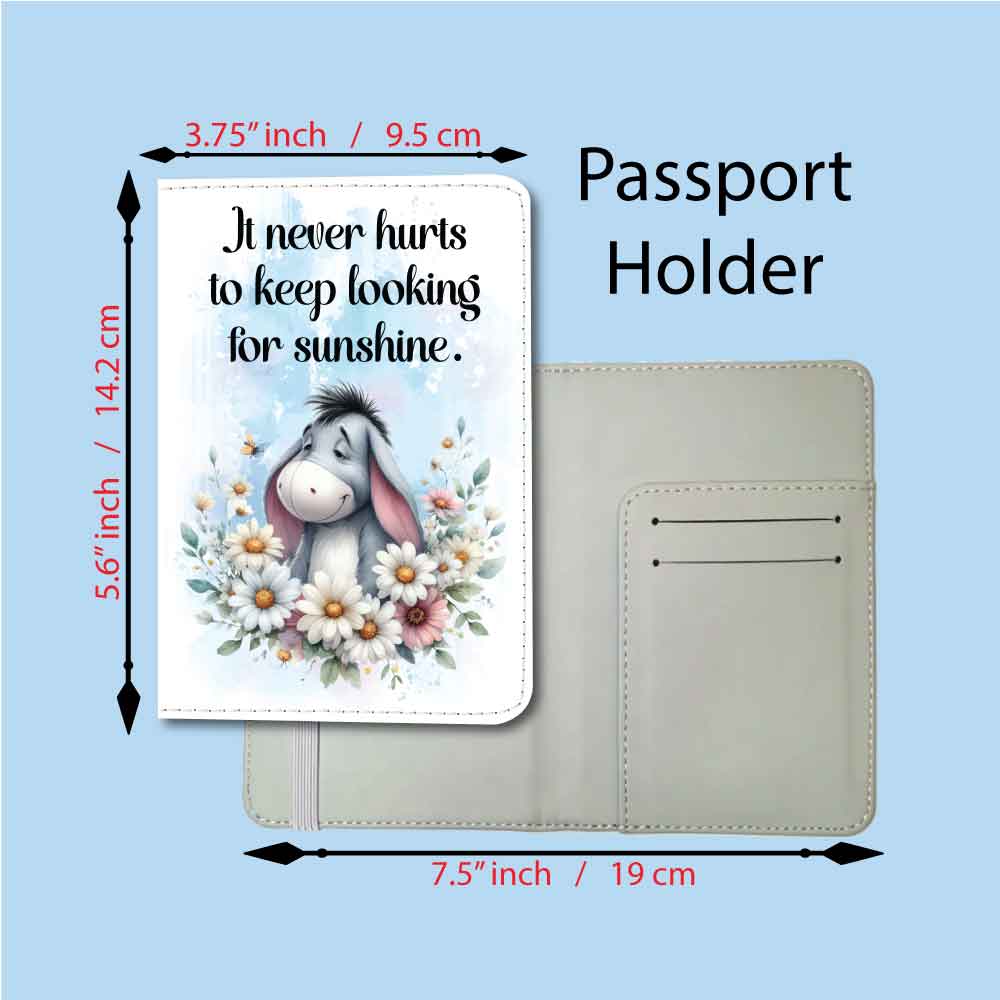 Eeyore Sunshine Quote | Passport Holder & Luggage Tag