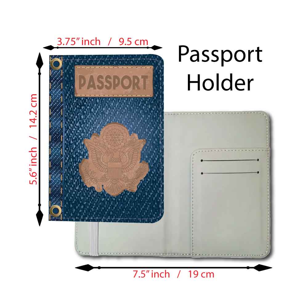 Blue Jean Look Denim Custom | Passport Holder & Luggage Tag