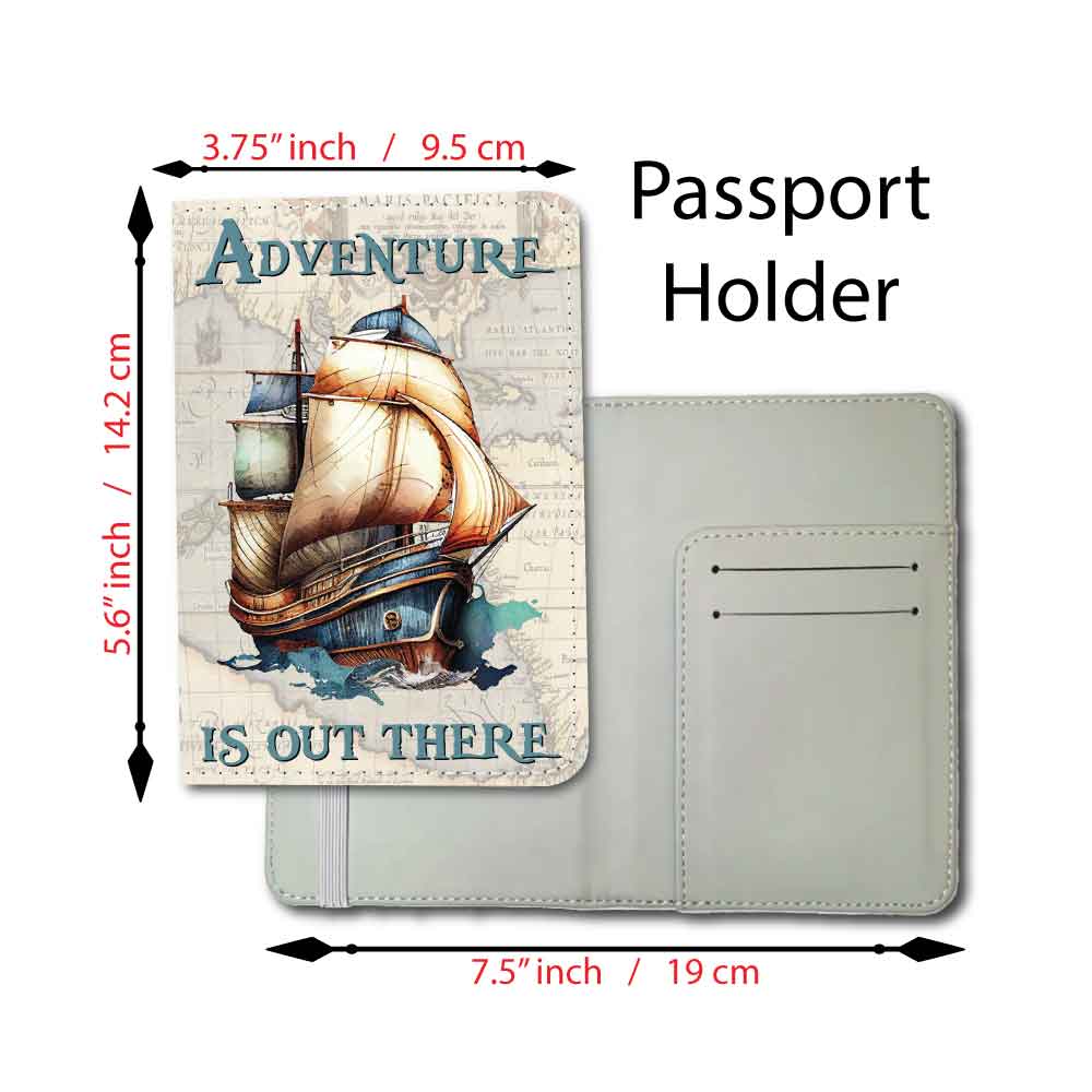 Adventure is out there | Passport Holder & Luggage Tag | Ship