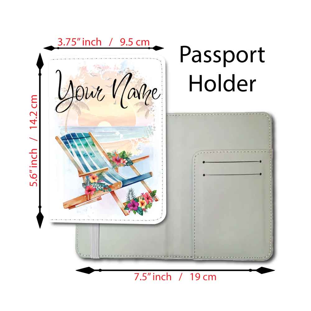 Floral Beach Chair | Passport Holder & Luggage Tag