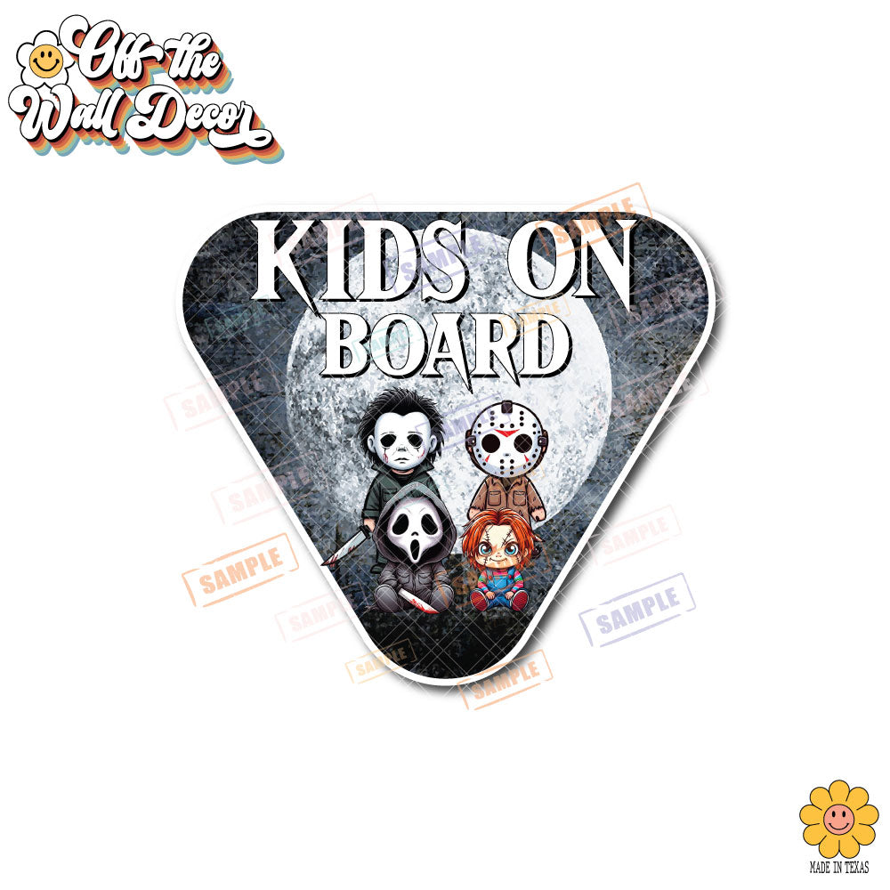 Horror Characters  | Kids on Board | Vinyl Decal Sticker