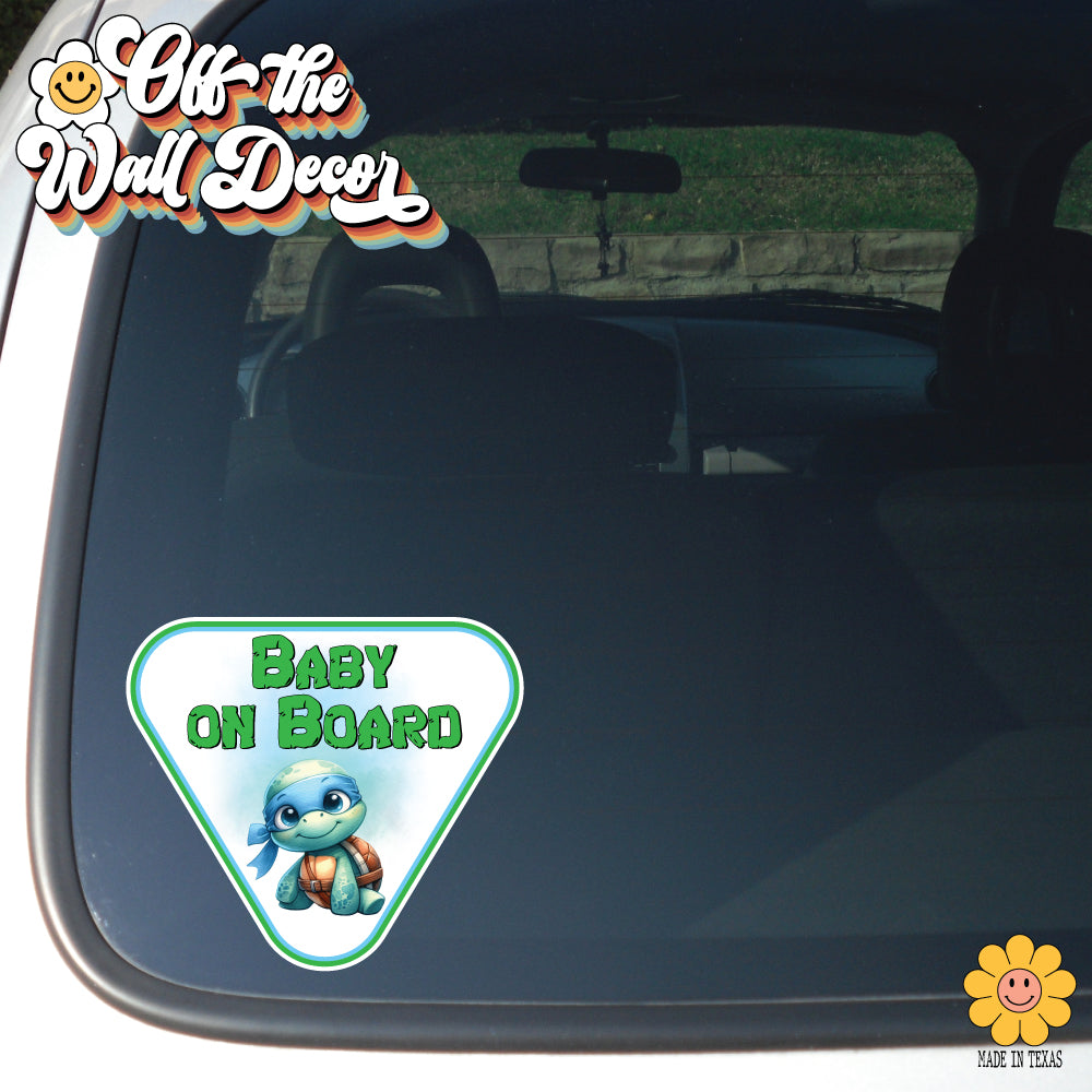 Turtle Characters | Baby on Board | Magnet OR Vinyl Decal Sticker