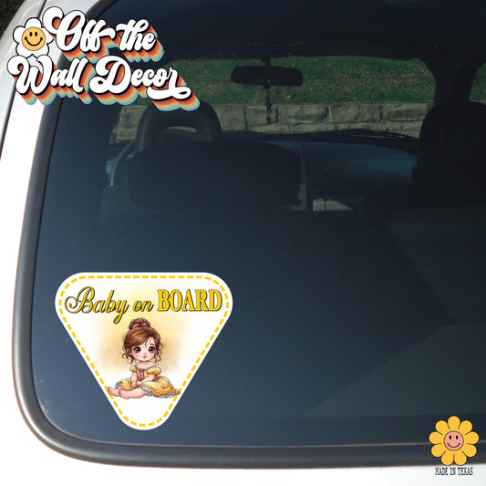 Little Belle | Baby on Board | Suction Cup Sign, Magnet OR Vinyl Decal Sticker