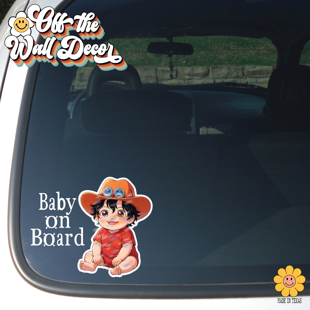 Little Portgas D. Ace  | Baby on Board | Vinyl Decal Sticker