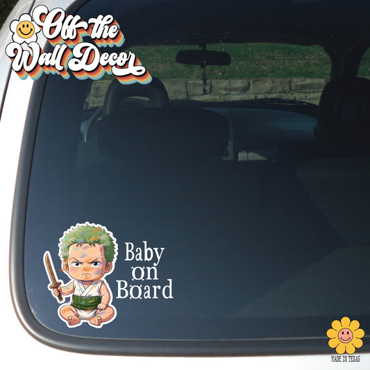 Little Zoro | Baby on Board | Vinyl Decal Sticker