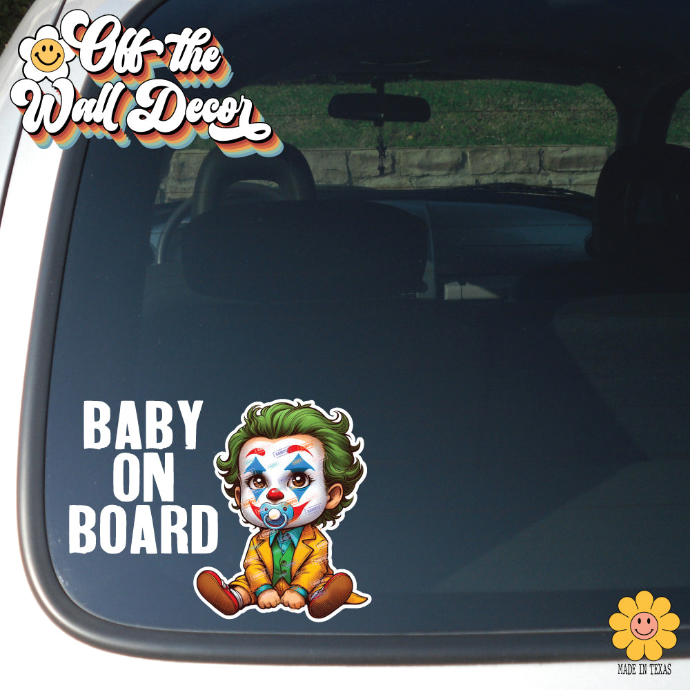 Baby Joker | Baby on Board | Suction Cup Sign, Magnet OR Vinyl Decal Sticker