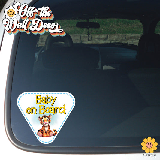 Baby Tigger | Baby on Board | Suction Cup Sign, Magnet OR Vinyl Decal Sticker