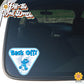 Back Off! | Grouchy Smurf | Suction Cup Sign, Magnet OR Vinyl Decal Sticker