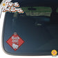 Back Off! Hello Kitty | Suction Cup Sign, Magnet OR Vinyl Decal Sticker