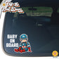 Little Captain America | Baby on Board | Suction Cup Sign, Magnet OR Vinyl Decal Sticker