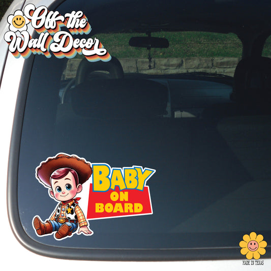 Woody Toy | Baby on Board | Vinyl Decal Sticker