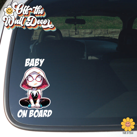 Little Spider Gwen | Baby on Board | Vinyl Decal Sticker