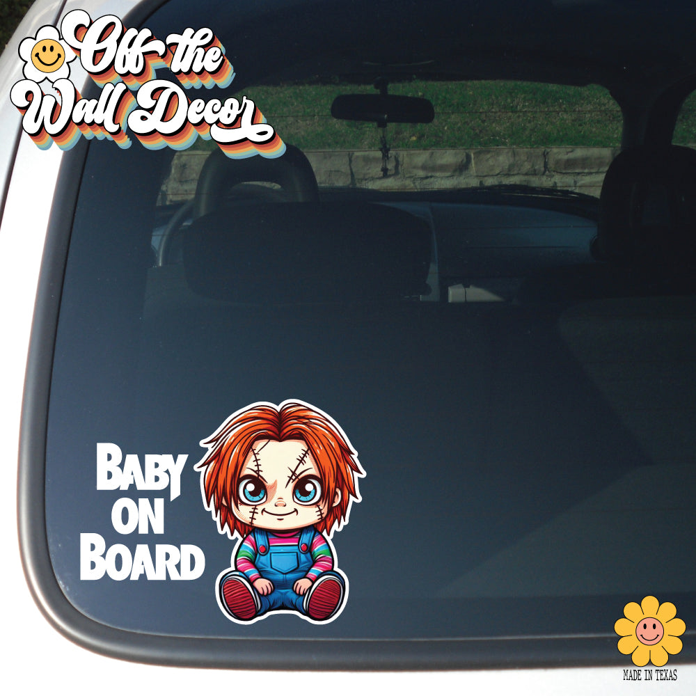 Character Chucky | Baby on Board | Vinyl Decal Sticker
