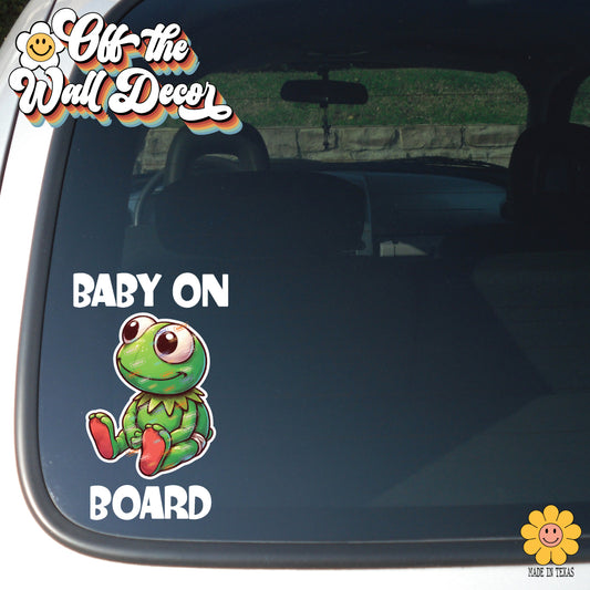Baby Kermit | Baby on Board | Vinyl Decal Sticker