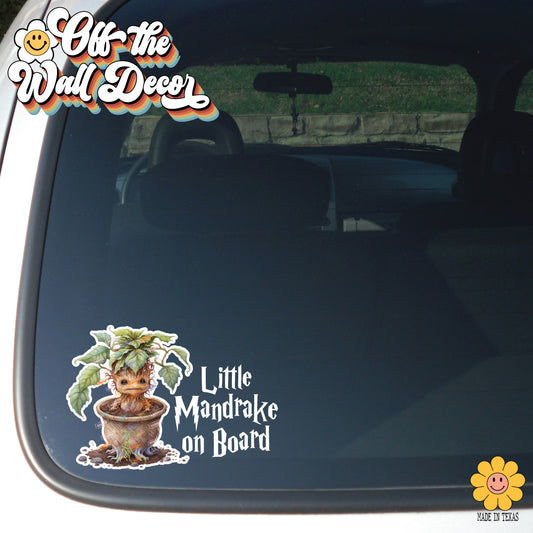 Little Mandrake on Board | Vinyl Decal Sticker