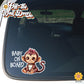 Baby Girl Monkey | Baby on Board | Suction Cup Sign, Magnet OR Vinyl Decal Sticker