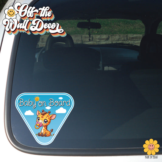 Baby Giraffe | Baby on Board | Suction Cup Sign, Magnet OR Vinyl Decal Sticker