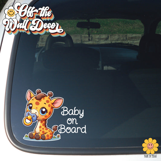 Baby Giraffe | Baby on Board | Vinyl Decal Sticker