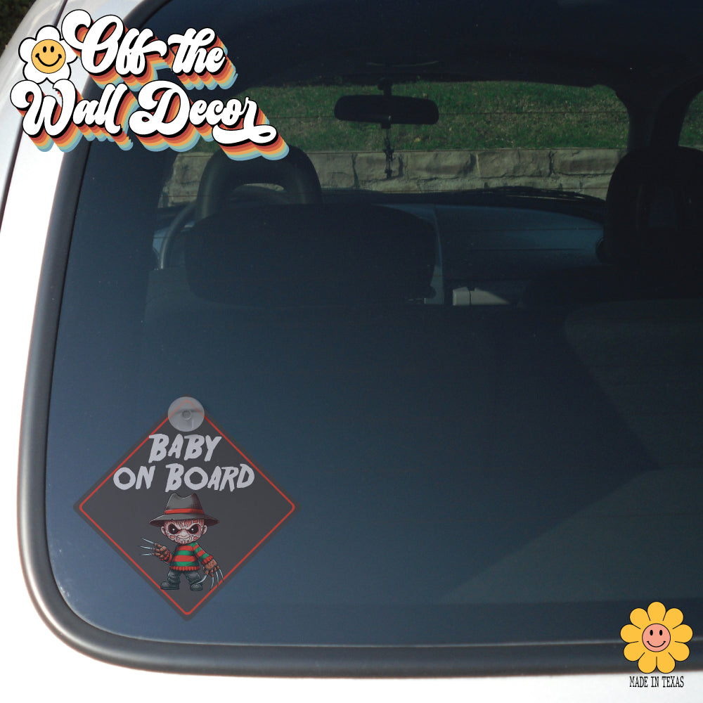Baby Freddy | Baby on Board | Suction Cup Sign, Magnet OR Vinyl Decal Sticker