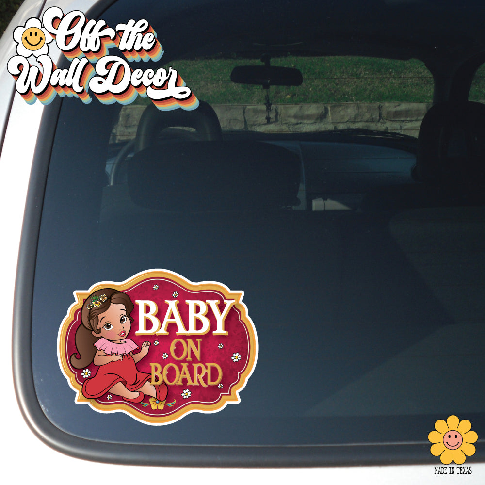 Princess Elena | Baby on Board | Suction Cup Sign, Magnet OR Vinyl Decal Sticker