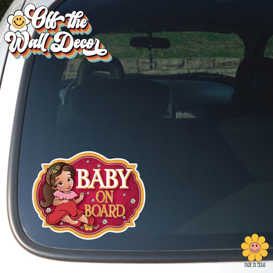 Princess Elena | Baby on Board | Suction Cup Sign, Magnet OR Vinyl Decal Sticker