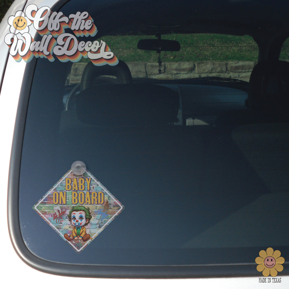 Baby Joker | Baby on Board | Suction Cup Sign, Magnet OR Vinyl Decal Sticker
