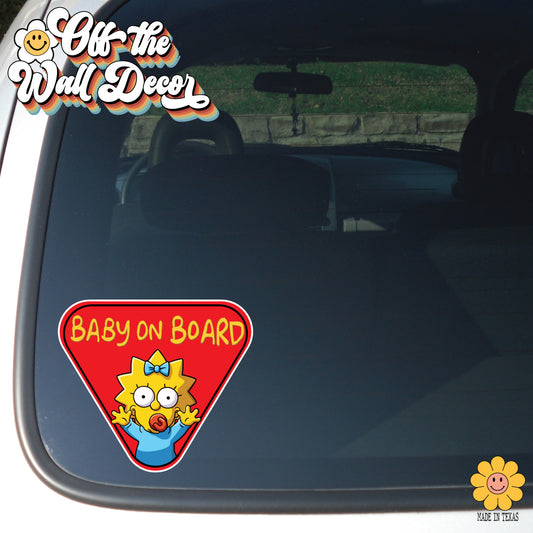 Maggie | Baby on Board | Suction Cup Sign, Magnet OR Vinyl Decal Sticker