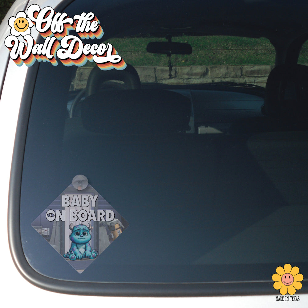 Baby Sully Monster | Baby on Board | Suction Cup Sign, Magnet OR Vinyl Decal Sticker