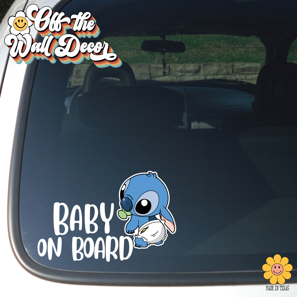 Baby Stitch | Baby on Board | Vinyl Decal Sticker