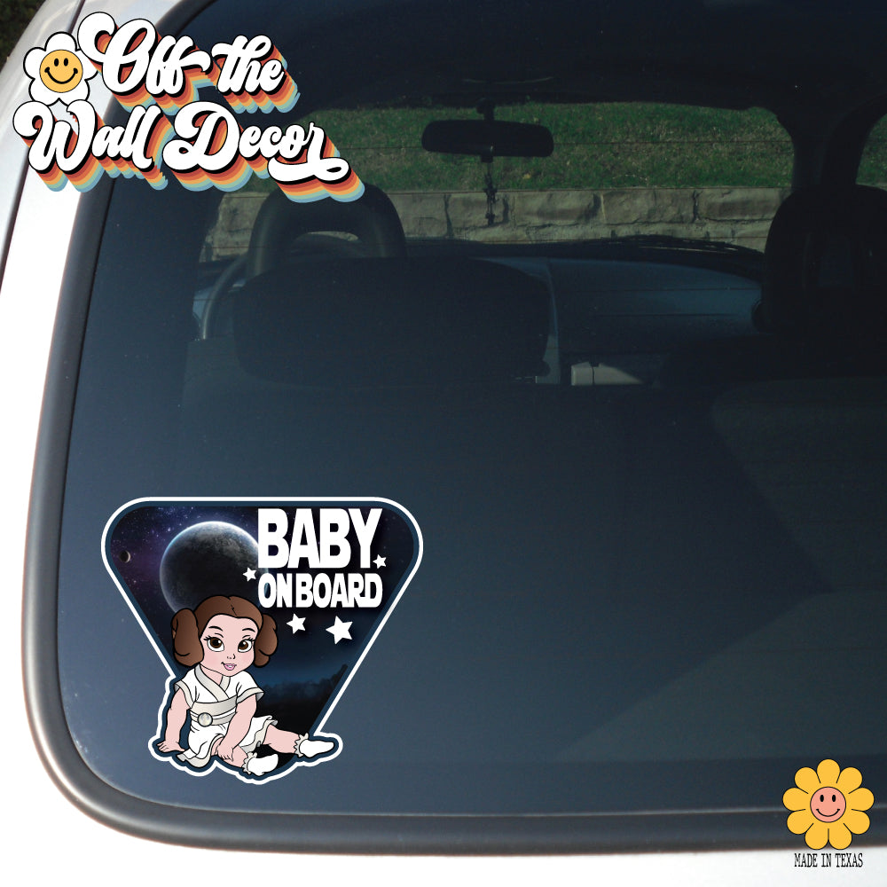 Little Princess Leia | Baby on Board | Suction Cup Sign, Magnet OR Vinyl Decal Sticker