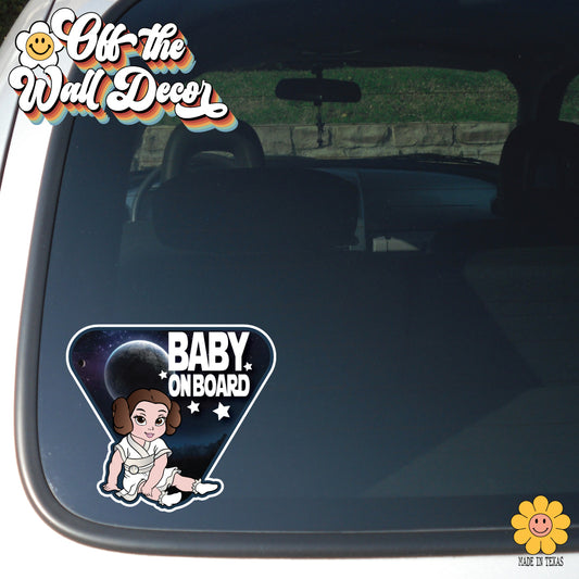 Little Princess Leia | Baby on Board | Suction Cup Sign, Magnet OR Vinyl Decal Sticker