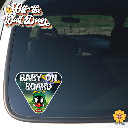 Marvin | Baby on Board | Suction Cup Sign, Magnet OR Vinyl Decal Sticker