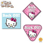 Back Off! Hello Kitty | Suction Cup Sign, Magnet OR Vinyl Decal Sticker