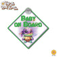 Turtle Characters | Baby on Board | Magnet OR Vinyl Decal Sticker