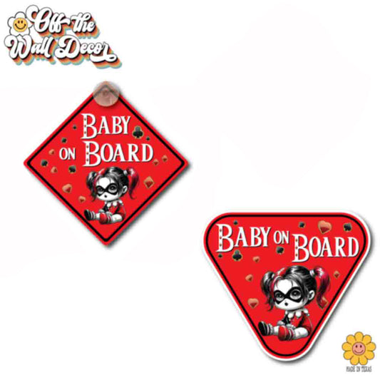 Little Harley | Baby on Board | Suction Cup Sign, Magnet OR Vinyl Decal Sticker