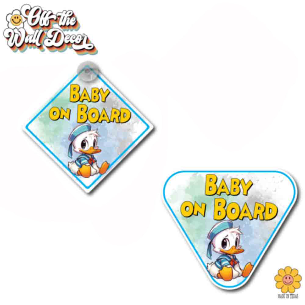 Baby Donald | Baby on Board | Suction Cup Sign, Magnet OR Vinyl Decal Sticker