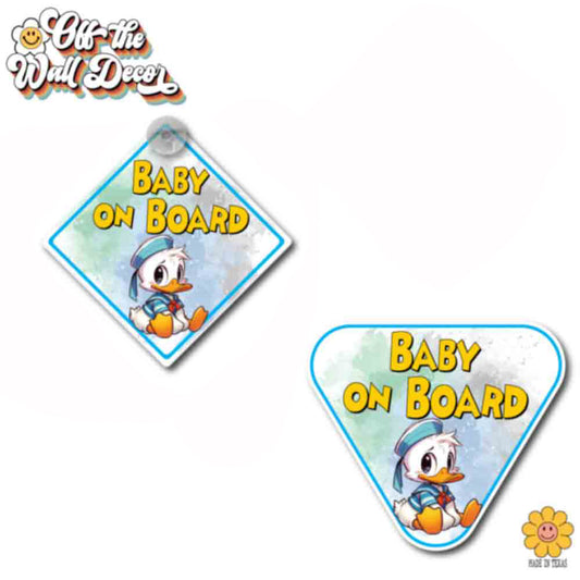 Baby Donald | Baby on Board | Suction Cup Sign, Magnet OR Vinyl Decal Sticker