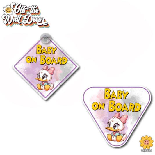 Baby Daisy | Baby on Board | Suction Cup Sign, Magnet OR Vinyl Decal Sticker