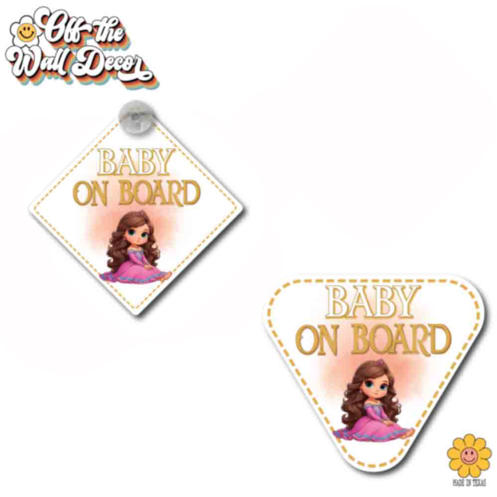 Princess Elena | Baby on Board | Suction Cup Sign, Magnet OR Vinyl Decal Sticker