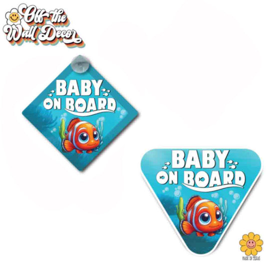 Little Nemo | Baby on Board | Suction Cup Sign, Magnet OR Vinyl Decal Sticker