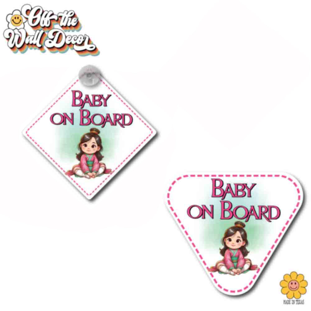 Little Mulan | Baby on Board | Suction Cup Sign, Magnet OR Vinyl Decal Sticker