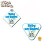 Little Smurfette | Baby on Board | Suction Cup Sign, Magnet OR Vinyl Decal Sticker