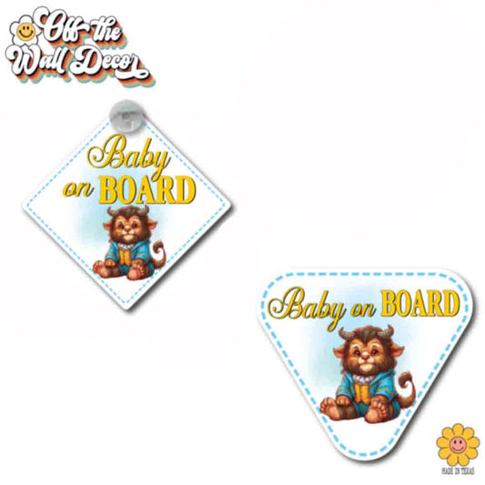 Baby Beast | Baby on Board | Suction Cup Sign, Magnet OR Vinyl Decal Sticker