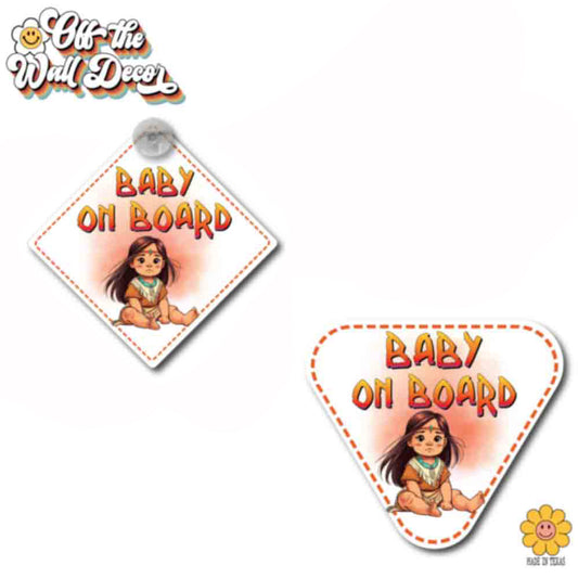 Little Pocahontas | Baby on Board | Suction Cup Sign, Magnet OR Vinyl Decal Sticker